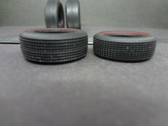 1:25 scale pad printed vinyl MUSCLE CAR RED LINE TIRES (2+2) Read for size