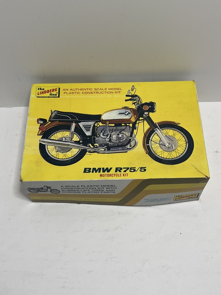 Lindberg Line BMW R75/5 Scale Model Kit Motorcycle No. 1217 1972 – Complete