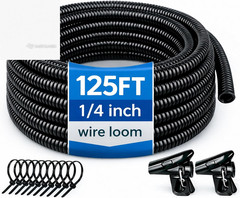 Automotive Wire Loom Flame Retardant Split Wire 1/4″, 1/2″, 3/8″ X 30 Ft