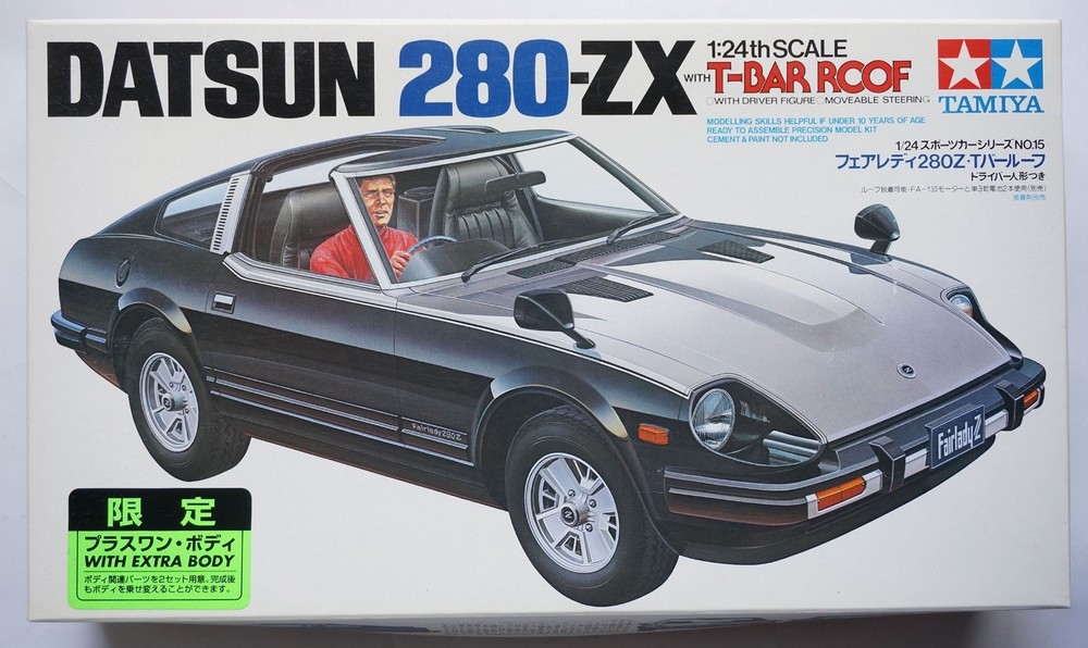 TAMIYA 1/24 Datsun Fairlady 280ZX T-Bar Roof. EXTRA BODY, MOTORIZE, #89579, kit
