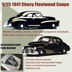 MOEBIUS MODELS 2302 1/25 1946-47or48 CHEVY FLEETMASTER COUPE PRECISION MODEL KIT