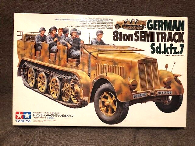 Tamiya 1/35 Germany 8Ton Half Track Sd.Kfz.7 military model kit from japan