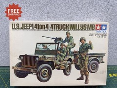 Vintage Tamiya U.S. Jeep 1/4 ton 4×4 Willys MB 1:35 Scale Model Kit 35015 – RARE