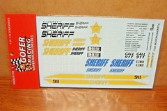 GOFER RACING DECALS #11025 MODERN SHERIFF 1/24-1/25 SCALE