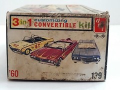 AMT 1960 3 in 1 CUSTOMIZING CONVERTIBLE CAR KIT #139 MODEL BOX ONLY FORD MERCURY