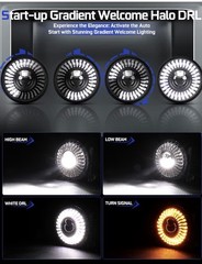 BraveWAY 5.75″ LED Motorcycle Headlight Anti-glare, 5 3/4 inch Round Light with