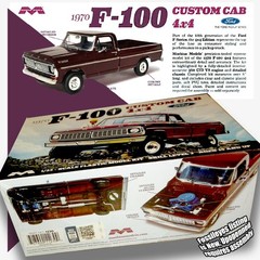 MOEBIUS MODELS 1230 1/25 1970 FORD F-100 CUSTOM CAB 4X4 PLASTIC MODEL KIT