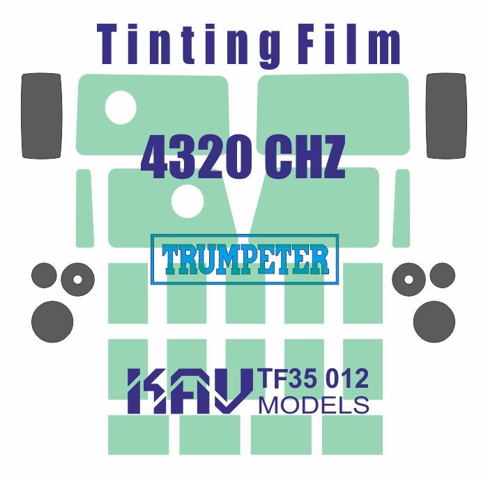 1:35 Window Tint Film for scale model Ural 4320 Trumpeter 01071