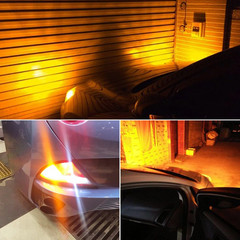 7443 Amber LED Turn Signal Light Bulbs, Super Bright 3014 72-SMD T20 7440 7444 L