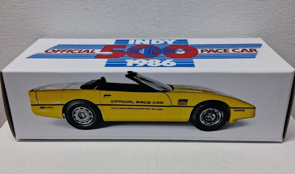 1986 Chevy Corvette Indy 500 Pace Car Custom Made Promo Model BOX ONLY NO CAR