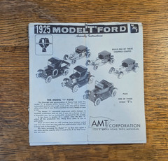 AMT Model Car Ford Model “T” Trophy Series Original Instruction Manual