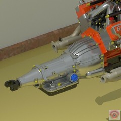 1:8-1:24 Scale 572 Copo Engine, 3D Resin Printed Kit with 4L75E-R Transmission