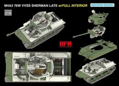 RyeField Model RFM 5135 1/35 M4A3 Sherman 76W VVSS Late w/Interior Standard Ver.