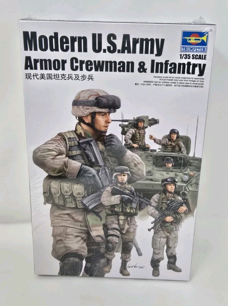 Trumpeter 1/35 00424 U.S. Armor Crewman & Infantry New Sealed