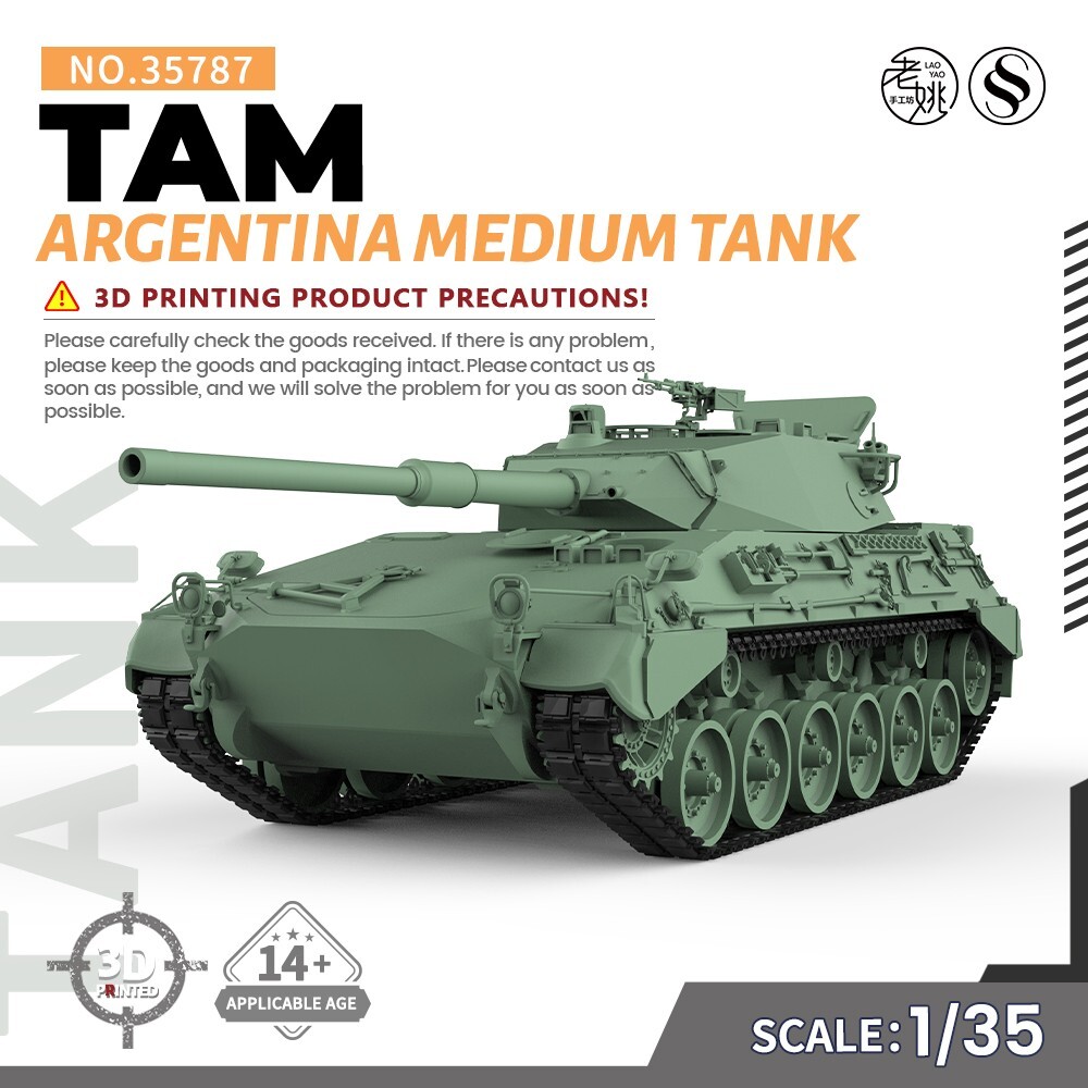 SSMODEL SS35787 1/35 Military Model Kit Argentina TAM Medium Tank
