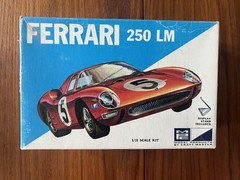 Vintage MPC Ferrari 250 LM with Display Stand 1/32 Scale Model Kit