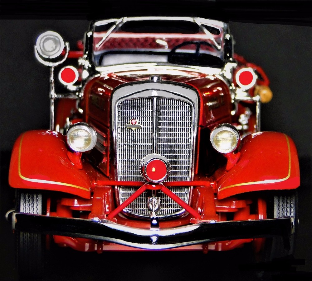 Fire Engine Truck Ford Built 1 Metal Model Vintage 1940 T 24 Pickup Car 16 A 25