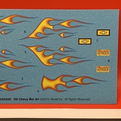 1956 Chevy Bel Air Monogram Instructions And Flame Decals Model Parts 1:24 New