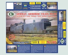 UMT 712 German armored train PZ-28 (autumn 1941, from trophy components) 1/72