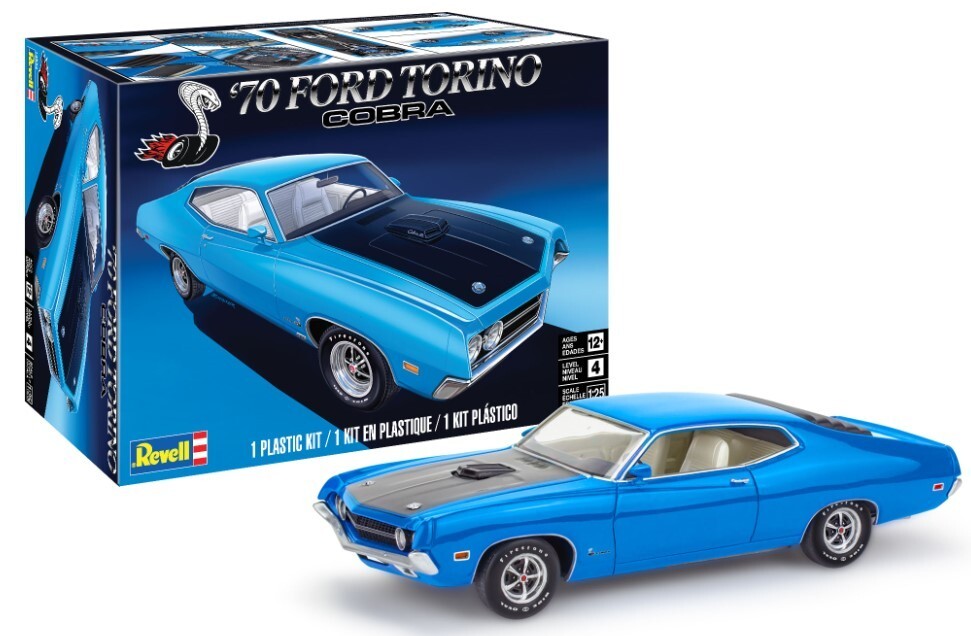 Revell 1970 Ford Torino Cobra 1:25 scale model car kit 14534