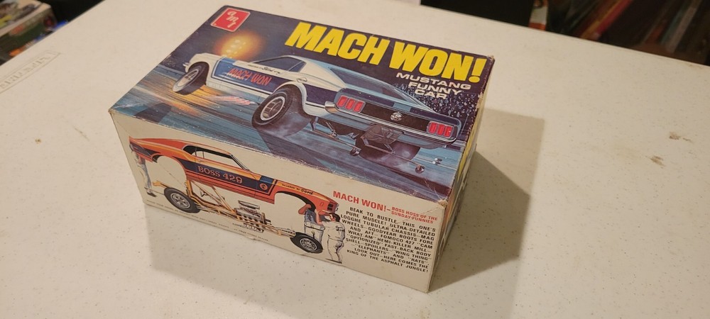 1969-70 FORD MUSTANG MACH WON BOSS 429 VINTAGE AMT MODEL KIT SEALED-BAG RARE!