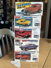Lot Of 5 Vintage Snap Together Models In Original Boxes