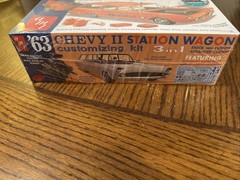 AMT 1963 Chevy II Station Wagon with Trailer 1:25 Scale Model Kit New In Plastic