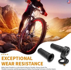 20X Full Twist Throttle Grip Ebike Twist Throttle 3 Pin with Waterproof