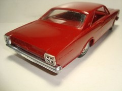 AMT 1966 Ford Galaxie 2 DRHT Dealer Promo Model Car / Candy Apple Red