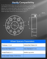 ECCPP 4PCS Change bolt pattern from 5×5 to 5×4.5 1 inch Wheel Adapters