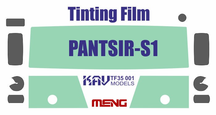 1:35 Window Tint Film for scale model Pantsir S1 Meng SS016