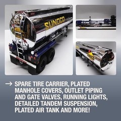 1:25 Scale Model Kit – Plated Tanker Trailer, Sunoco Design, Detailed Assembly