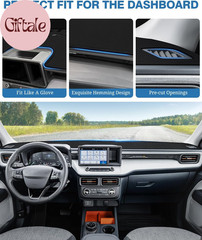 Dash Cover for Ford Maverick 2022 2023 2024 2025 2026 Dashboard Mat Black