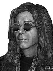 Ozzy Bust Rock Icon model kit unassembled unpainted see Description