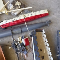 Large Group Lot Vintage Model Models Ship Ships Boat Boats Junk Yard Junkyard
