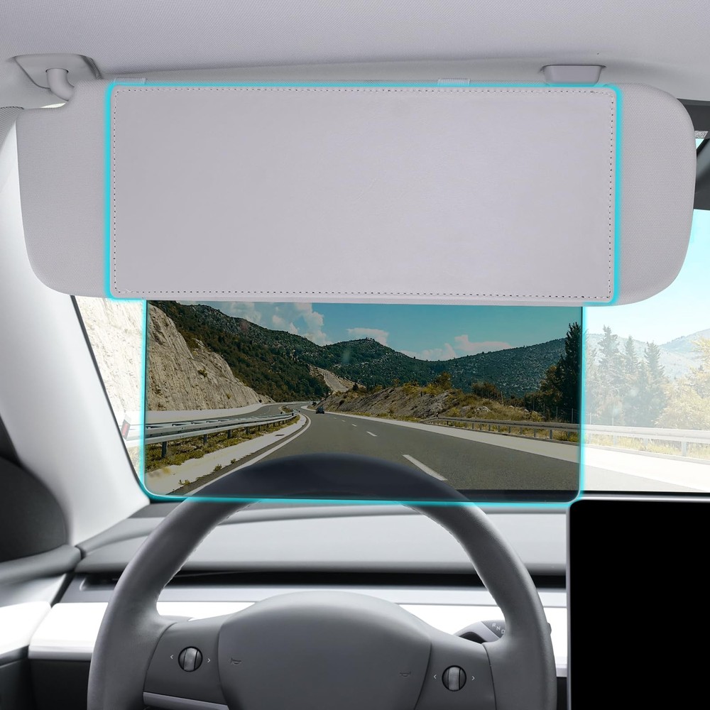 Uxcer Polarized Sun Visor Extender UV400 PC Lens Gray Sunshade Blocker