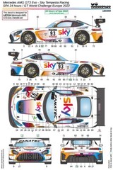 LB Production 1/24 Merc AMG GT3 Evo Sky Tempesta Spa 24 Hour 2022 Decal LB24093