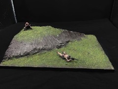 1/35 Scale Military Diorama Base Terrain Display Model Soldiers Figures Diecast