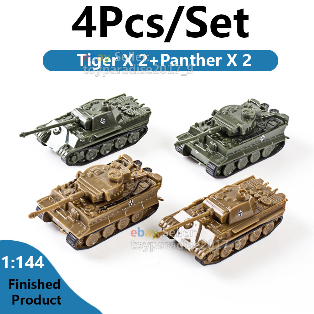 1:144 WWII Military Army Armor Tiger Panther Tank Assembled Model SdKfz 181 171