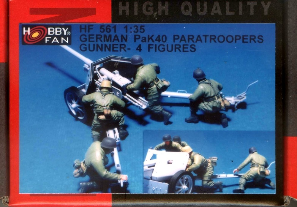 Hobby Fan 1/35 HF-561 WWII German Pak 40 Paratroopers Gunner – 4 Figures