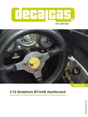 Decalcas 1:12 Scale Decal SheetBrabham BT44B Dashboard # DCL-DEC0060