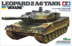 TAMIYA 1/35 LEOPARD 2 A6 TANK UKRAINE Model Kit 25207 w/ Tracking NEW
