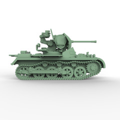 MRY-SFW SS200705 1/200 Military Model Kit German Flakpanzer I Ausf. A SPAA