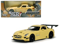 Motormax 79501Y Mercedes Benz SLS AMG GT3 Matte Yellow 1/24 Diecast Model Car
