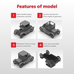 ICM 35830 – Doctors Coupe 1918 Model T, American Car – Model Kit in 1:35 Scale