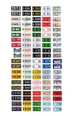 1/25 scale model car assorted USA Georgia license plates state tags 1:25