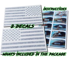 Az Auto Graphics USA American Flag Decal (4″ x 7″, Matte 4″ x Black