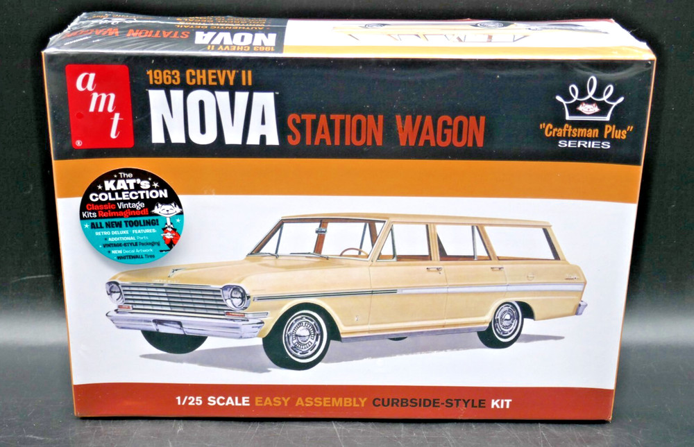 1:25 AMT 1963 Chevy Nova Wagon Craftsman Series Model Kit – New & Sealed