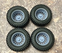 1/24 Scale: 18-Inch “Off-Road Western Cyclone” Wheels W/ Mud Tires;Jeep, Resin