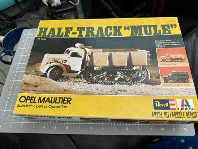 Revell/Italeri 1/35 Scale Opel Half-Track “Mule” Model Kit #H-2116 Mostly Built